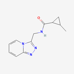 molecular formula C12H14N4O B7490373 2-methyl-N-([1,2,4]triazolo[4,3-a]pyridin-3-ylmethyl)cyclopropane-1-carboxamide 