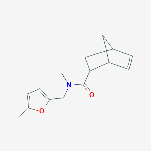 molecular formula C15H19NO2 B7490395 N-methyl-N-[(5-methylfuran-2-yl)methyl]bicyclo[2.2.1]hept-5-ene-2-carboxamide 