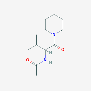 molecular formula C12H22N2O2 B7490406 N-(3-methyl-1-oxo-1-piperidin-1-ylbutan-2-yl)acetamide 
