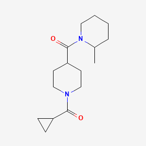 molecular formula C16H26N2O2 B7490553 Cyclopropyl-[4-(2-methylpiperidine-1-carbonyl)piperidin-1-yl]methanone 