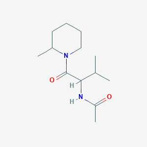 molecular formula C13H24N2O2 B7490562 N-[3-methyl-1-(2-methylpiperidin-1-yl)-1-oxobutan-2-yl]acetamide 