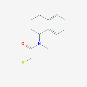 molecular formula C14H19NOS B7490854 N-methyl-2-methylsulfanyl-N-(1,2,3,4-tetrahydronaphthalen-1-yl)acetamide 