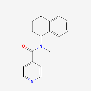 molecular formula C17H18N2O B7490885 N-methyl-N-(1,2,3,4-tetrahydronaphthalen-1-yl)pyridine-4-carboxamide 