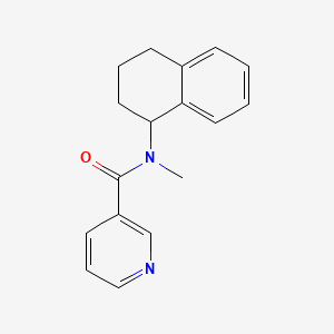 molecular formula C17H18N2O B7490899 N-methyl-N-(1,2,3,4-tetrahydronaphthalen-1-yl)pyridine-3-carboxamide 