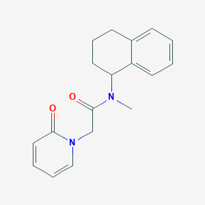 molecular formula C18H20N2O2 B7490919 N-methyl-2-(2-oxopyridin-1-yl)-N-(1,2,3,4-tetrahydronaphthalen-1-yl)acetamide 