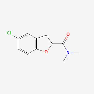 molecular formula C11H12ClNO2 B7491005 5-chloro-N,N-dimethyl-2,3-dihydro-1-benzofuran-2-carboxamide 