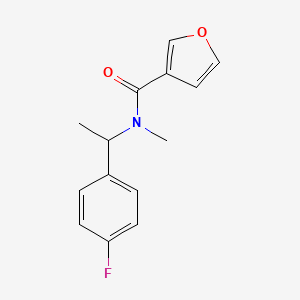 molecular formula C14H14FNO2 B7491142 N-[1-(4-fluorophenyl)ethyl]-N-methylfuran-3-carboxamide 