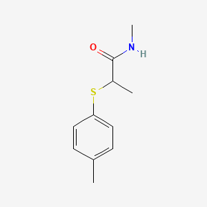 molecular formula C11H15NOS B7491199 N-methyl-2-(4-methylphenyl)sulfanylpropanamide 