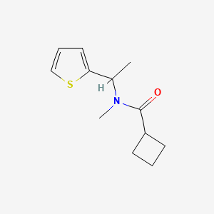molecular formula C12H17NOS B7491201 N-methyl-N-(1-thiophen-2-ylethyl)cyclobutanecarboxamide 
