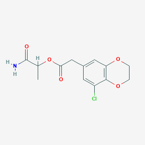 molecular formula C13H14ClNO5 B7491237 (1-Amino-1-oxopropan-2-yl) 2-(5-chloro-2,3-dihydro-1,4-benzodioxin-7-yl)acetate 