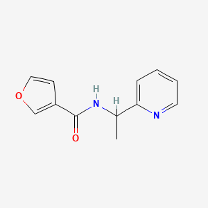 molecular formula C12H12N2O2 B7491375 N-(1-pyridin-2-ylethyl)furan-3-carboxamide 