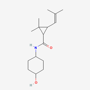 molecular formula C16H27NO2 B7491461 N-(4-hydroxycyclohexyl)-2,2-dimethyl-3-(2-methylprop-1-enyl)cyclopropane-1-carboxamide 