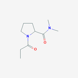 molecular formula C10H18N2O2 B7491520 N,N-dimethyl-1-propanoylpyrrolidine-2-carboxamide 