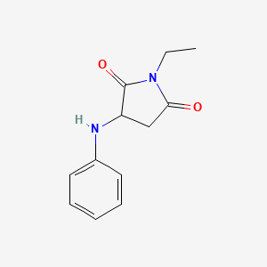 molecular formula C12H14N2O2 B7491654 3-Anilino-1-ethylpyrrolidine-2,5-dione 