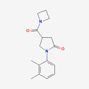 molecular formula C16H20N2O2 B7491751 4-(Azetidine-1-carbonyl)-1-(2,3-dimethylphenyl)pyrrolidin-2-one 