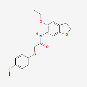 molecular formula C20H23NO4S B7491788 N-(5-ethoxy-2-methyl-2,3-dihydro-1-benzofuran-6-yl)-2-(4-methylsulfanylphenoxy)acetamide 