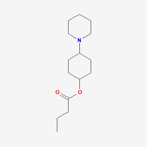 molecular formula C15H27NO2 B074918 4-Piperidinocyclohexyl butyrate CAS No. 1531-99-3