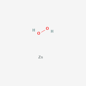 molecular formula ZnO2<br>H2O2Zn B074919 Hydrogen peroxide;ZINC CAS No. 1314-22-3