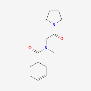 molecular formula C14H22N2O2 B7491901 N-methyl-N-(2-oxo-2-pyrrolidin-1-ylethyl)cyclohex-3-ene-1-carboxamide 