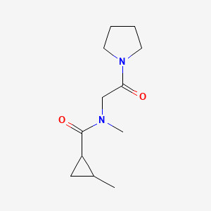 molecular formula C12H20N2O2 B7491917 N,2-dimethyl-N-(2-oxo-2-pyrrolidin-1-ylethyl)cyclopropane-1-carboxamide 