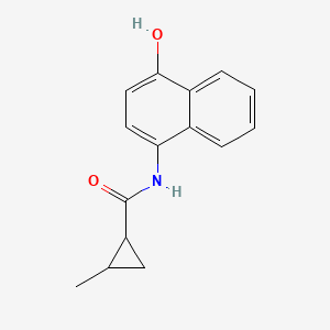 molecular formula C15H15NO2 B7491925 N-(4-hydroxynaphthalen-1-yl)-2-methylcyclopropane-1-carboxamide 