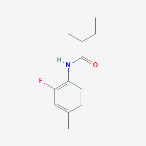 molecular formula C12H16FNO B7492723 N-(2-fluoro-4-methylphenyl)-2-methylbutanamide 