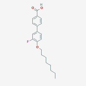 molecular formula C21H25FO3 B074929 3'-Fluoro-4'-(octyloxy)[1,1'-biphenyl]-4-carboxylic acid CAS No. 1480-22-4