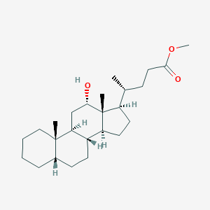 molecular formula C25H42O3 B074930 12alpha-Hydroxy-5beta-cholan-24-oic acid methyl ester CAS No. 1249-70-3