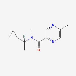 molecular formula C12H17N3O B7493722 N-(1-cyclopropylethyl)-N,5-dimethylpyrazine-2-carboxamide 