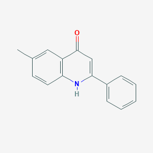 molecular formula C16H13NO B074949 4-Hydroxy-6-methyl-2-phenylquinoline CAS No. 1148-49-8