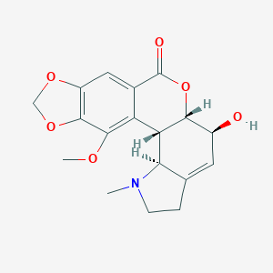 molecular formula C18H19NO6 B074950 (2S,3S,9S,10S)-9-Hydroxy-20-methoxy-4-methyl-11,16,18-trioxa-4-azapentacyclo[11.7.0.02,10.03,7.015,19]icosa-1(20),7,13,15(19)-tetraen-12-one CAS No. 1167-58-4