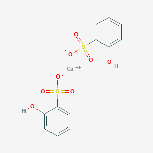 molecular formula C12H10CaO8S2 B074953 Calcium bis(hydroxybenzenesulphonate) CAS No. 1300-41-0