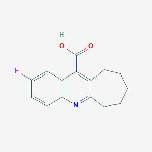 molecular formula C15H14FNO2 B074956 2-Fluoro-7,8,9,10-tetrahydro-6h-cyclohepta[b]quinoline-11-carboxylic acid CAS No. 1555-11-9