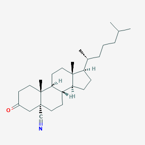 molecular formula C28H45NO B074960 5alpha-Cholestane-5-carbonitrile, 3-oxo- CAS No. 1424-21-1