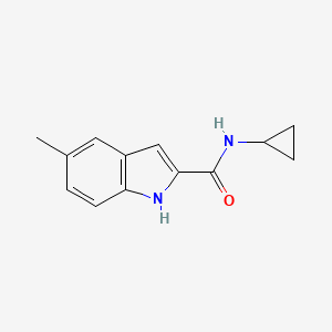 molecular formula C13H14N2O B7496075 N-cyclopropyl-5-methyl-1H-indole-2-carboxamide 