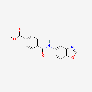 molecular formula C17H14N2O4 B7496328 Methyl 4-[(2-methyl-1,3-benzoxazol-5-yl)carbamoyl]benzoate 