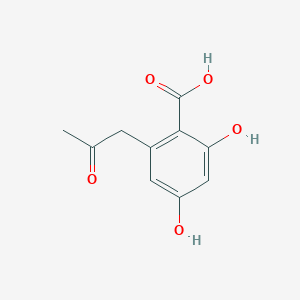molecular formula C10H10O5 B074964 2,4-Dihydroxy-6-(2-oxopropyl)benzoic acid CAS No. 1206-69-5