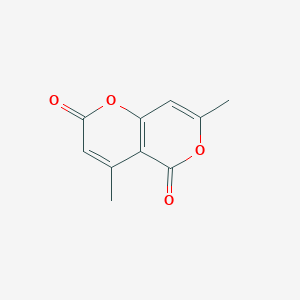 molecular formula C10H8O4 B074968 2H,5H-Pyrano[4,3-b]pyran-2,5-dione, 4,7-dimethyl- CAS No. 1204-38-2