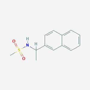 molecular formula C13H15NO2S B7496896 N-(1-naphthalen-2-ylethyl)methanesulfonamide 