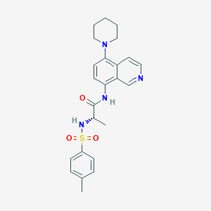 molecular formula C24H28N4O3S B7497072 (2S)-2-[(4-methylphenyl)sulfonylamino]-N-(5-piperidin-1-ylisoquinolin-8-yl)propanamide 