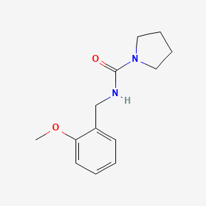 molecular formula C13H18N2O2 B7497451 N-[(2-methoxyphenyl)methyl]pyrrolidine-1-carboxamide 