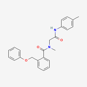 molecular formula C24H24N2O3 B7497535 N-methyl-N-[2-(4-methylanilino)-2-oxoethyl]-2-(phenoxymethyl)benzamide 