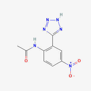 molecular formula C9H8N6O3 B7497606 N-[4-nitro-2-(1H-tetrazol-5-yl)phenyl]acetamide 