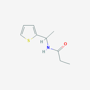 molecular formula C9H13NOS B7498005 N-(1-(Thiophen-2-yl)ethyl)propionamide 