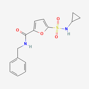 molecular formula C15H16N2O4S B7498101 N-benzyl-5-(cyclopropylsulfamoyl)furan-2-carboxamide 