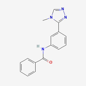 molecular formula C16H14N4O B7498173 N-[3-(4-methyl-1,2,4-triazol-3-yl)phenyl]benzamide 
