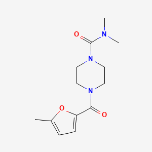 molecular formula C13H19N3O3 B7498404 N,N-dimethyl-4-(5-methylfuran-2-carbonyl)piperazine-1-carboxamide 