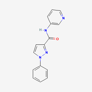 molecular formula C15H12N4O B7498449 1-phenyl-N-pyridin-3-ylpyrazole-3-carboxamide 