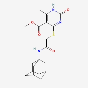 molecular formula C19H25N3O4S B7498480 methyl 4-[2-(1-adamantylamino)-2-oxoethyl]sulfanyl-6-methyl-2-oxo-1H-pyrimidine-5-carboxylate 