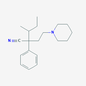 molecular formula C19H28N2 B074985 2-Phenyl-2-(2-piperidinoethyl)-3-methylvaleronitrile CAS No. 1228-02-0
